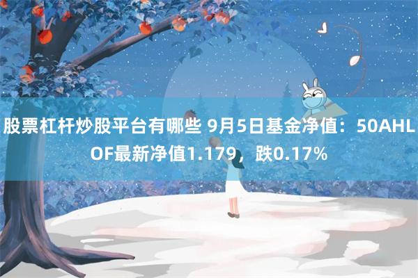 股票杠杆炒股平台有哪些 9月5日基金净值：50AHLOF最新净值1.179，跌0.17%