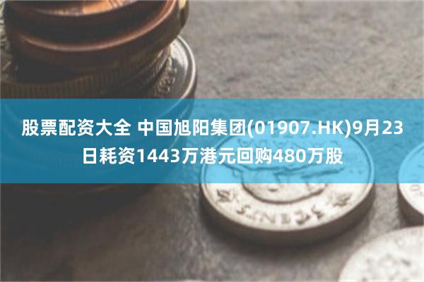 股票配资大全 中国旭阳集团(01907.HK)9月23日耗资1443万港元回购480万股